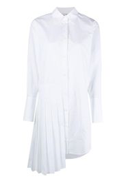 Off-White Diag plissé cotton shirt dress - Weiß