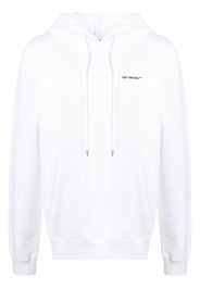 Off-White Wave Diag drawstring hoodie - Weiß