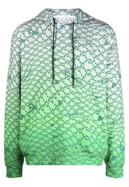 Off-White Hoodie mit Arrows-Print - Grün