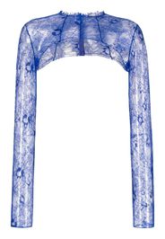 Off-White lace cropped top - Blau