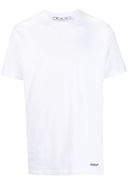 Off-White logo-embroidered T-shirt - Weiß