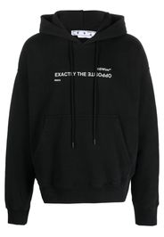 Off-White slogan-print drawstring hoodie - Schwarz