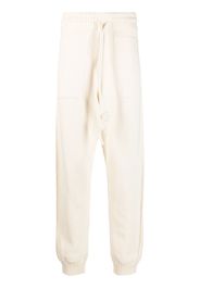 Off-White Diag-stripe knitted track pants - Nude