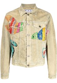 Off-White Cartoon graphic-print jacket - Braun