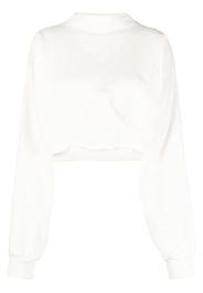 Off-White Vortix Cor cropped sweatshirt - Nude