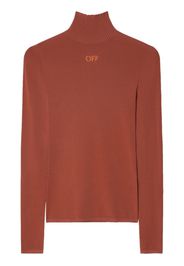 Off-White Pullover mit Intarsienmuster - Rot