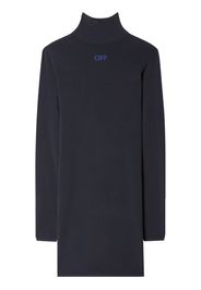 Off-White Intarsien-Minikleid mit Logo - Blau