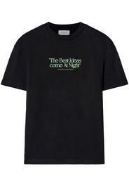 Off-White T-Shirt mit Slogan-Print - Schwarz