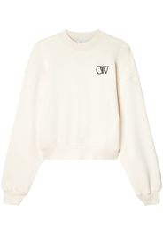 Off-White Sweatshirt mit Logo-Print - Weiß