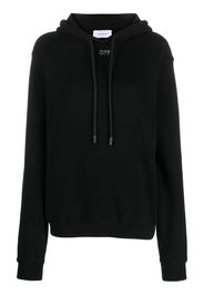 Off-White Arrows stitch-embroidered hoodie - BLACK WHITE