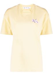 Off-White floral logo-print short-sleeve T-shirt - Gelb