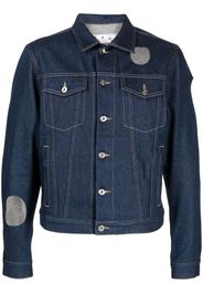 Off-White Jeansjacke mit Cut-Outs - Blau