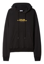 Off-White Hoodie mit "Intern"-Print - Schwarz