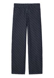 Off-White Hose mit Jacquard-Logo - Blau