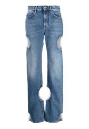 Off-White Meteor hole-detail jeans - Blau