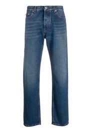 Off-White stonewashed straight-leg jeans - Blau