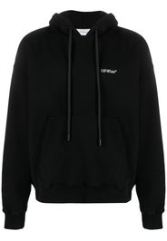 Off-White logo-print long-sleeve hoodie - Schwarz