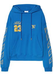 Off-White Hoodie mit Logo-Print - Blau