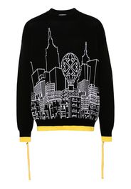 Off-White intarsia-knit jumper - Schwarz