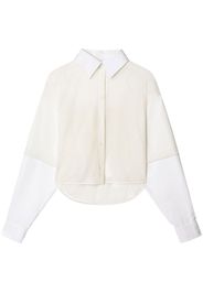 Off-White Baseballshirt aus Mesh - Weiß