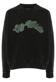 Off-White Bacchius-print cotton sweatshirt - Schwarz