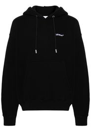 Off-White Arrows-motif organic-cotton hoodie - 1001 BLACK / WHITE