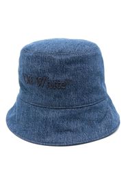 Off-White Bookish denim bucket hat - Blau