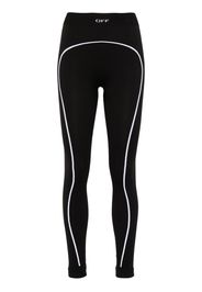 Off-White Performance-Leggings mit Logo - Schwarz
