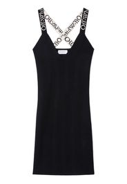 Off-White Minikleid aus Logo-Jacquard - Schwarz