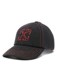 Off-White Arrow Baseballkappe aus Denim - Schwarz