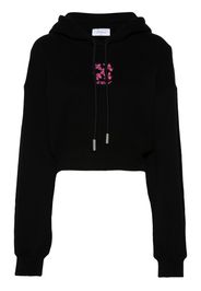 Off-White Arrows-embroidered cropped hoodie - Schwarz
