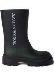 Off-White Stiefel mit Print - Schwarz