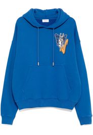 Off-White Hoodie mit grafischem Print - Blau