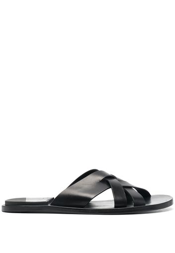 Officine Creative Gewebte Kontaire Sandalen - Schwarz