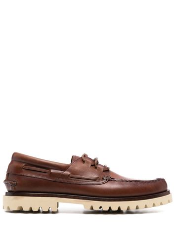 Officine Creative Heritage ridged-sole boat shoes - Braun