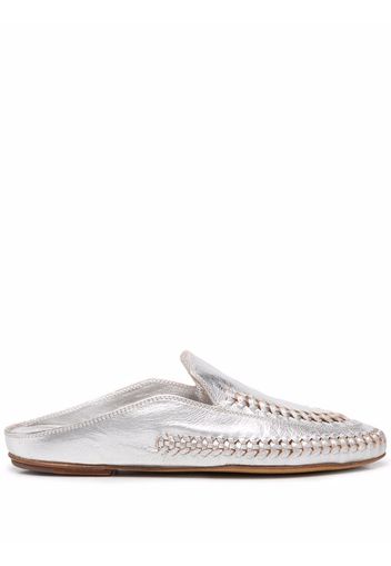 Officine Creative Bessie 008 woven slip-on loafers - Grau