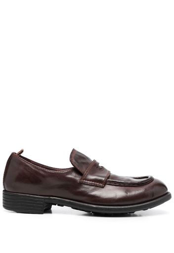 Officine Creative polished-finish slip-on loafers - Braun