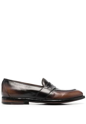 Officine Creative Temple leather penny loafers - Braun