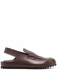 Officine Creative slingback leather loafers - Braun