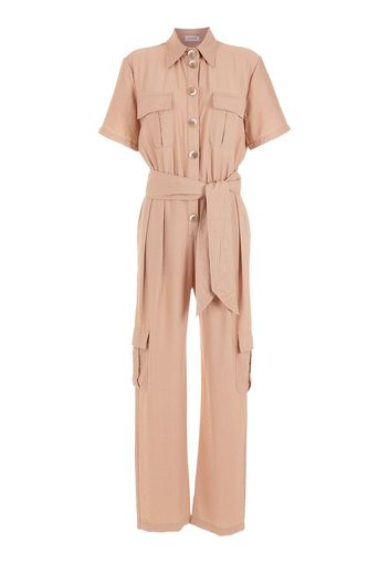 Olympiah Jumpsuit mit kurzen Ärmeln - Nude