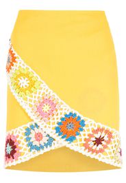 Olympiah Gehäkelter Minirock im Wickelstil - Gelb