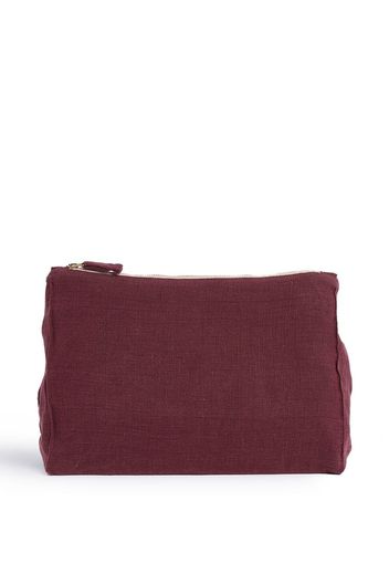 Once Milano zip-fastening linen pouch - Rot