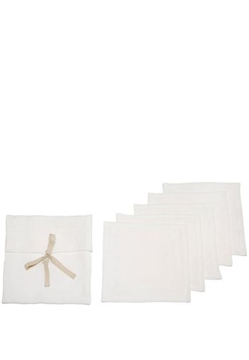 Once Milano set of five cocktail napkins - Weiß