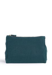 Once Milano zip-fastening linen pouch - Blau