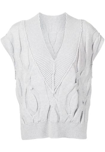 Onefifteen X Beyond The Radar cable knit vest - Blau