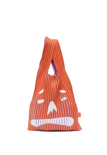 Onefifteen graphic-print pleated tote bag - Orange