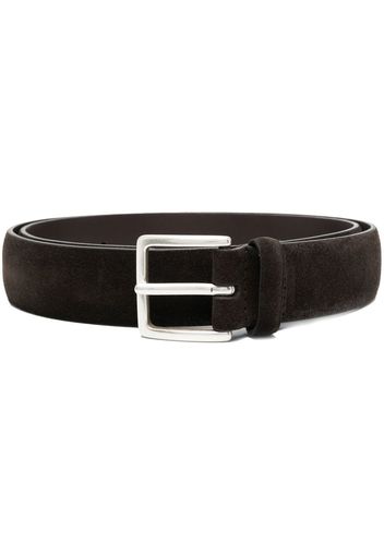 Orciani square-buckle suede belt - Braun