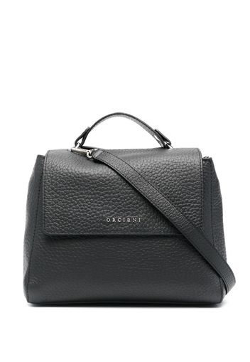 Orciani grained leather crossbody bag - Schwarz