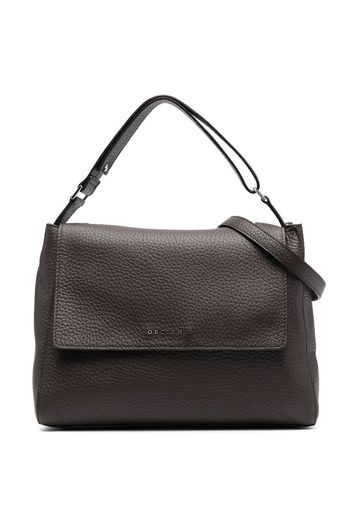 Orciani logo-lettering leather bag - Braun