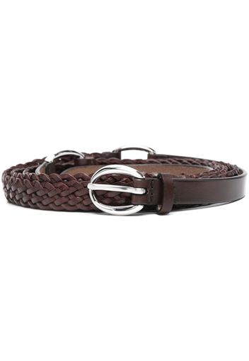 Orciani buckle-fastening leather belt - Braun